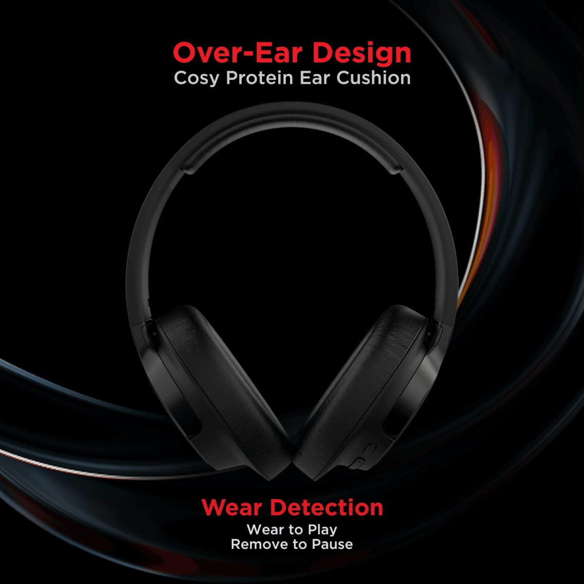 boAt Rockerz 660 Bluetooth Over-Ear Headphone with Mic(Active Black)