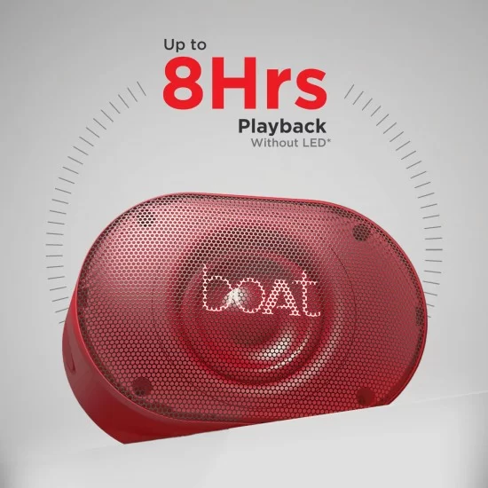 boAt Stone 250 Portable Wireless Speaker with 5W RMS  IPX7 Water Resistance, Multi-Compatibility Modes (Red)
