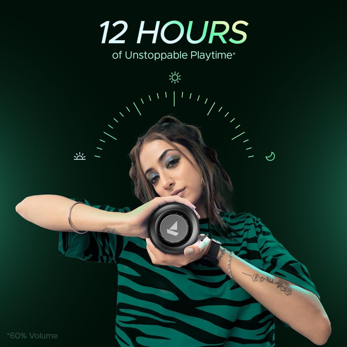 boAt Stone 350 Pro w/ 14W Signature Sound, Up to 12 Hours Playback, RGB LEDs, TWS Feature, Built-in Mic, BTv5.3, AUX Port, IPX5 & Type-C Interface Bluetooth Speaker (Raging Black) boAt Stone 350 Pro w/ 14W Signature Sound, Up to 12 Hours Playback, RGB LEDs, TWS Feature, Built-in Mic, BTv5.3, AUX Port, IPX5 & Type-C Interface Bluetooth Speaker (Raging Black)