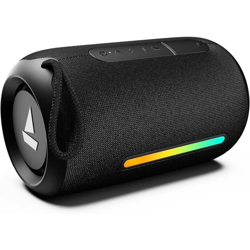 boAt Stone 350 Pro w/ 14W Signature Sound, Up to 12 Hours Playback, RGB LEDs, TWS Feature, Built-in Mic, BTv5.3, AUX Port, IPX5 & Type-C Interface Bluetooth Speaker (Raging Black) boAt Stone 350 Pro w/ 14W Signature Sound, Up to 12 Hours Playback, RGB LEDs, TWS Feature, Built-in Mic, BTv5.3, AUX Port, IPX5 & Type-C Interface Bluetooth Speaker (Raging Black)