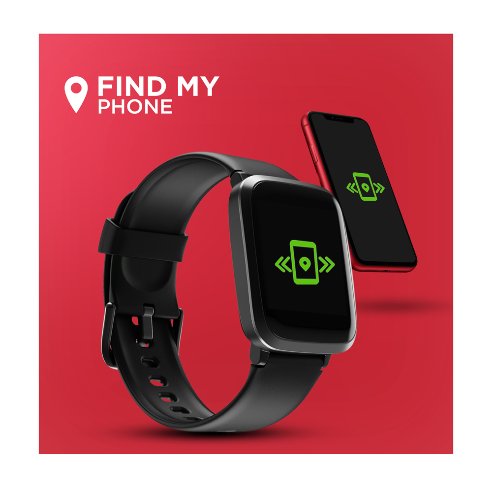 BoAt Storm Smart Watch Curved Display Bluetooth 33mm 5ATM Water Resistant Design Black Strap