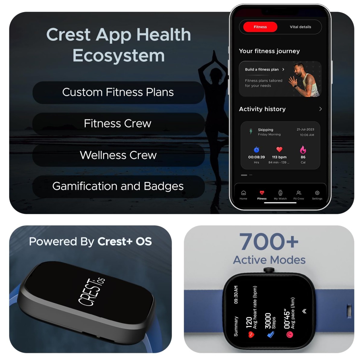 boAt Wave Convex 1.96" (4.9 cm) AMOLED Display, Advanced Bluetooth Calling, Coins, DIY Watch Face Studio, Female Wellness, Energy & Sleep Score, IP67, Smart Watch for Men & Women(Active Black)