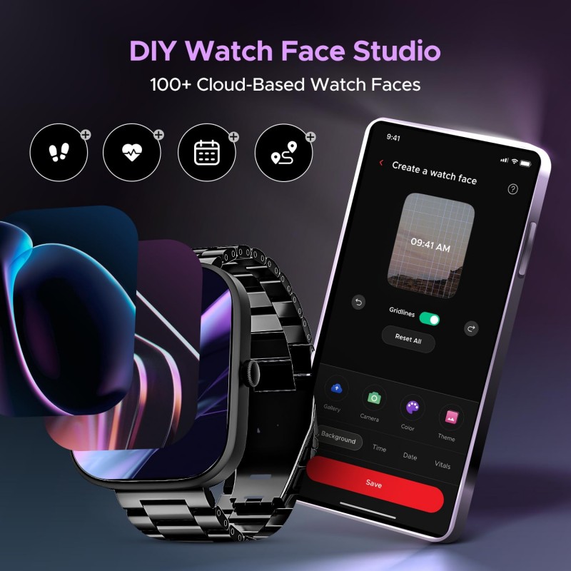 boAt Wave Convex 1.96" (4.9 cm) AMOLED Display, Advanced Bluetooth Calling, Coins, DIY Watch Face Studio, Female Wellness, Energy & Sleep Score, IP67, Smart Watch for Men & Women(Active Black) boAt Wave Convex 1.96" (4.9 cm) AMOLED Display, Advanced Bluetooth Calling, Coins, DIY Watch Face Studio, Female Wellness, Energy & Sleep Score, IP67, Smart Watch for Men & Women(Active Black)