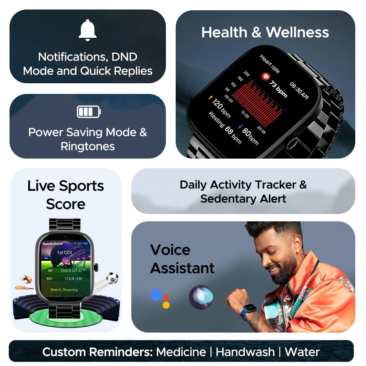 boAt Wave Convex 1.96" (4.9 cm) AMOLED Display, Advanced Bluetooth Calling, Coins, DIY Watch Face Studio, Female Wellness, Energy & Sleep Score, IP67, Smart Watch for Men & Women(Active Black)