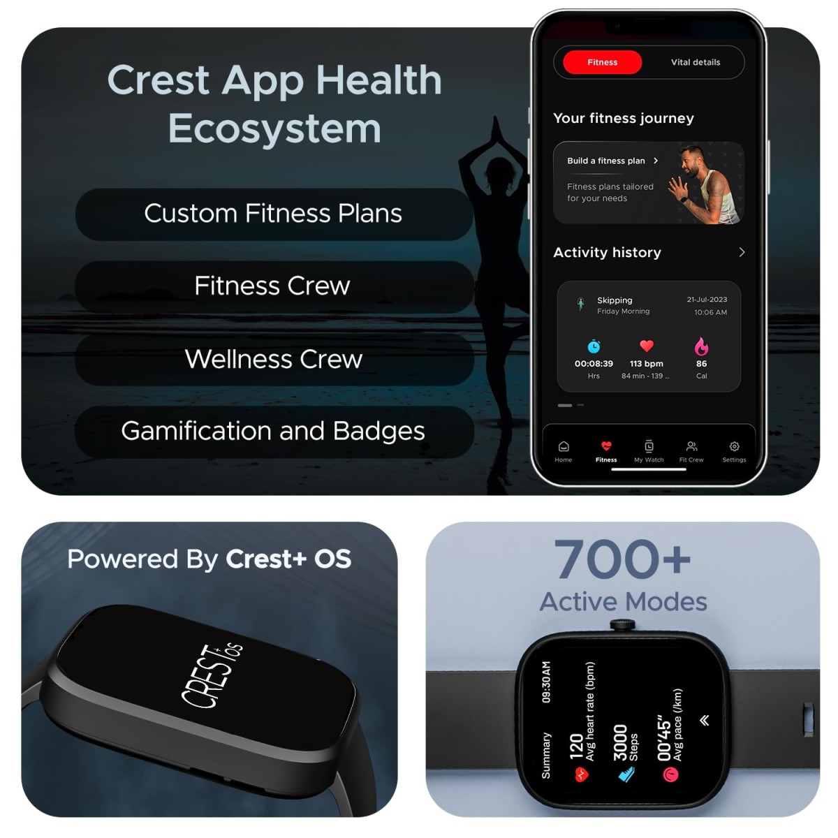 boAt Wave Convex 1.96" (4.9 cm) AMOLED Display, Advanced Bluetooth Calling, Coins, DIY Watch Face Studio, Female Wellness, Energy & Sleep Score, IP67, Smart Watch for Men & Women(Active Black)