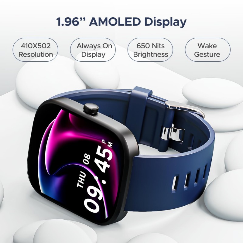boAt Wave Convex 1.96" (4.9 cm) AMOLED Display, Advanced Bluetooth Calling, Coins, DIY Watch Face Studio, Female Wellness, Energy & Sleep Score, IP67, Smart Watch for Men & Women(Active Black) boAt Wave Convex 1.96" (4.9 cm) AMOLED Display, Advanced Bluetooth Calling, Coins, DIY Watch Face Studio, Female Wellness, Energy & Sleep Score, IP67, Smart Watch for Men & Women(Active Black)