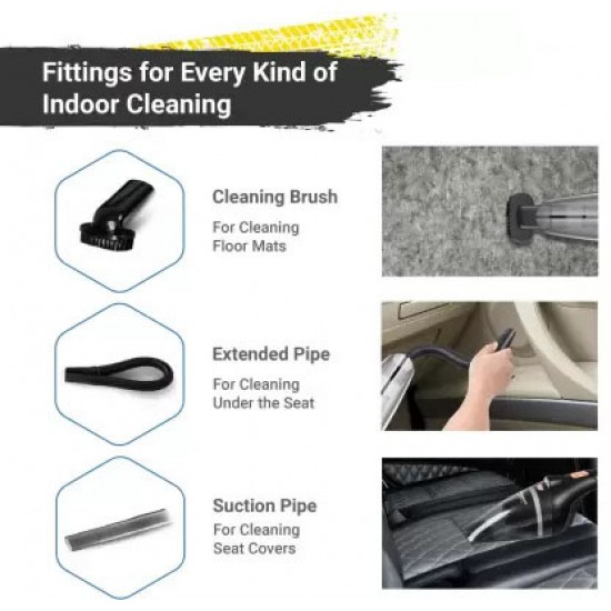 Airtree FKSBVC1 Car Vacuum Cleaner (Black Beige) (Best Car Vaccume Cleaner)