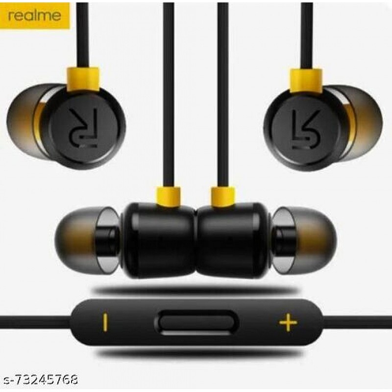 Realme RMA101 Magnet Driver Wired Black Color Music Earphone With Deeper And Richer Bass