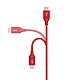 Double Nylon Braided Type-C to Type-C Mobile Cable, 3 Feet, Red