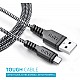 Airtree Double Braided Nylon Micro USB Charging Cable for Android Phones 6 Feet 