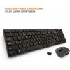 Amkette Optimus Wireless Keyboard and Optical Mouse Sensor (Black)