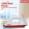 Maharaja Whiteline Easio 1000-Watt Dry Iron (White and Red)