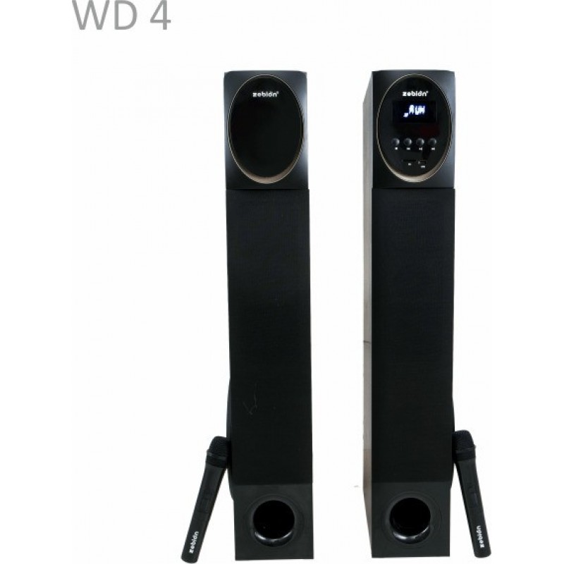 Zebion Zeb_WRAP_WD2 Wrapsody WD-2 Tower Speaker (Black, Combo of 5)