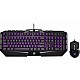 Circle Saberon X7C with 7 Colours Backlight Wired USB Gaming Keyboard and Mouse Combo Set with Large Size Mouse Pad (Black) 