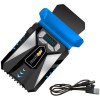 Cosmic Byte Hailstorm Laptop Vacuum Cooler with Temperature Display and Adjustable Fan Speed (Black/Blue)
