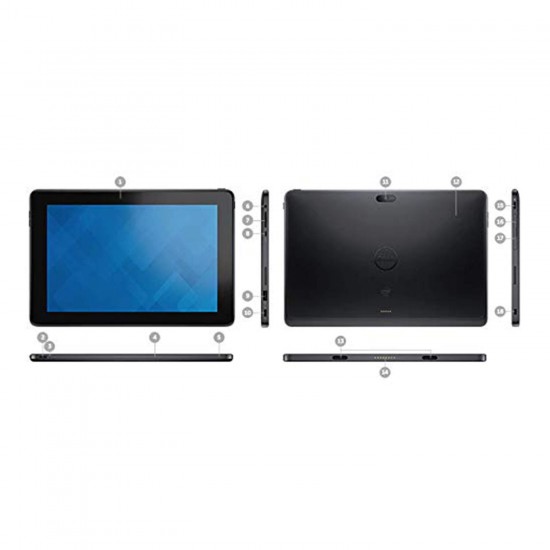 Dell Venue 10 Pro 5056 10.1-inch Tablet (Intel Atom x5-Z8500/4GB/128 GB HDD/Windows 8+ Keyboard Split), Black
