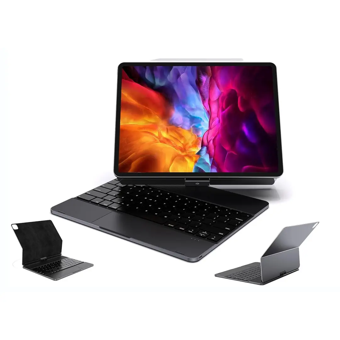 doqo iPad Pro Smart Keyboard Case with Trackpad with Backlit Keyboard,Advanced 5.1 Bluetooth, Protective case Detachable