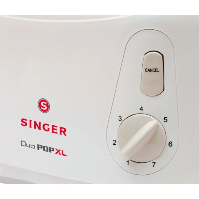 Singer Duo POP XL Toaster 800 Watts, White 