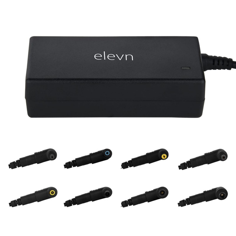 elevn 65 Watts Universal Laptop Power Adapter with Auto Voltage Switching, Equipped with 8 Different connectors & Power Output elevn 65 Watts Universal Laptop Power Adapter with Auto Voltage Switching, Equipped with 8 Different connectors & Power Output