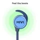 MIVI Thunder Beats Bluetooth Earphones Wireless with Mic, HD Sound, Powerful Bass Blue