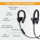 Flybot Wave in-Ear Sport Wireless Bluetooth Earphone with Mic and IPX4 Sweatproof Black