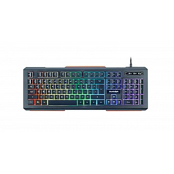 Cosmic Byte CB-GK-02 Corona Wired Gaming Keyboard 7 Color RGB Backlit with Effects Anti-Ghosting Black