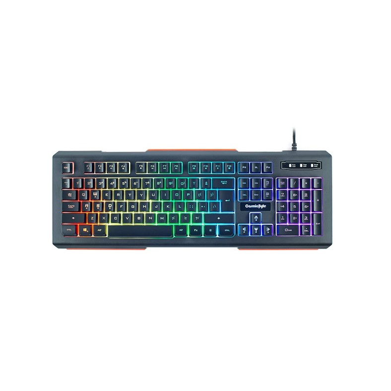 Cosmic Byte CB-GK-02 Corona Wired Gaming Keyboard 7 Color RGB Backlit with Effects Anti-Ghosting Black Refurbished Cosmic Byte CB-GK-02 Corona Wired Gaming Keyboard 7 Color RGB Backlit with Effects Anti-Ghosting Black Refurbished