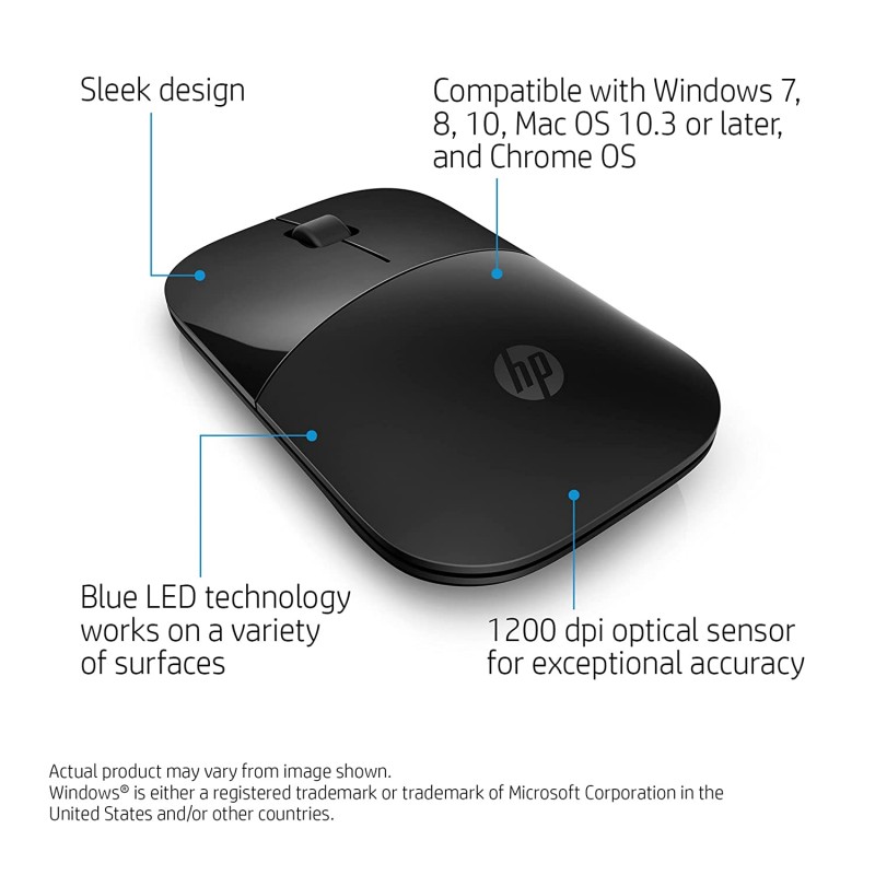 HP Z3700 Wireless Mouse Black HP Z3700 Wireless Mouse Black