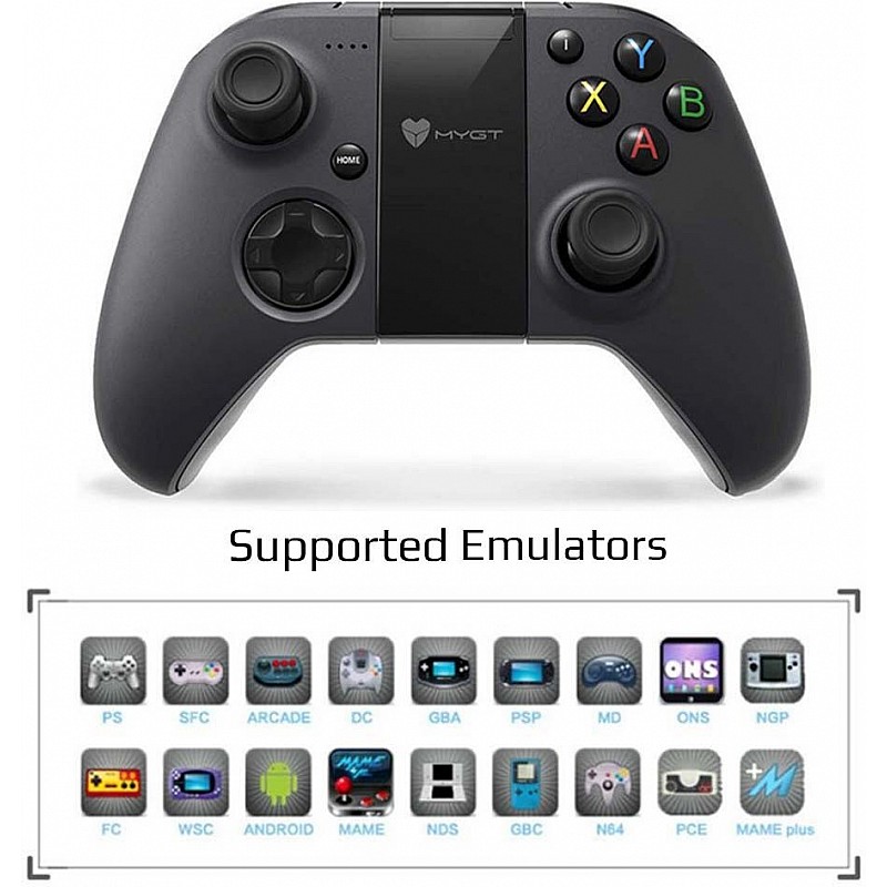 MYGT C04 Wireless Bluetooth Gamepad Controller for PC, Android and PS3 (Black)