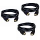 3 Feet and 15 Feet High-Speed HDMI Cable, Pack of 2 (Black) - Supports Ethernet, 3D, 4K video