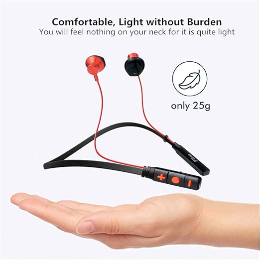 PTron Tangent Pro NeckBand Bluetooth Headset (Red Black In the Ear)