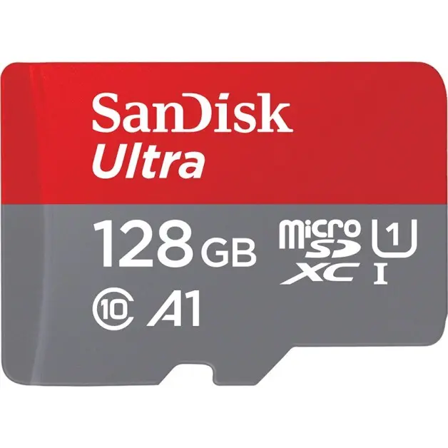 SanDisk Ultra 128 GB MicroSDXC Class 10 100 MB/s Memory Card (With Adapter) sdsquar-128g-gn6ma
