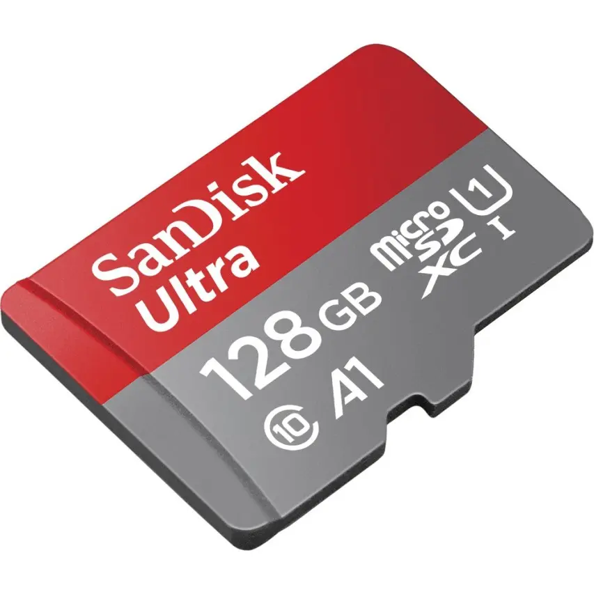 SanDisk Ultra 128 GB MicroSDXC Class 10 100 MB/s Memory Card (With Adapter) sdsquar-128g-gn6ma