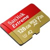 SanDisk Extreme® 128GB microSDXC UHS-I, 190MB/s Read,90MB/s Write Memory Card for 4K Video on Smartphones, Action Cams and Drones