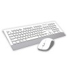 Lapcare Smartoo Wireless Membraned Keyboard and 1200 DPI Mouse Combo with Auto Sleep (White/Silver) IU-LSpk-005