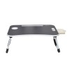 AmazonBasics Amazon Basics Engineered Wood Foldable Laptop Table with Cup Holder, Tablet Groove and Mini Drawer (Black) SD AB LAPTABLE BOOSTER BLACK