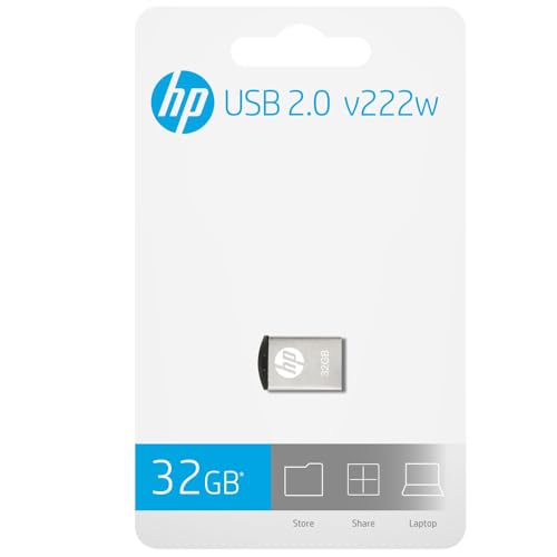 HP v222w 32GB USB 2.0 Pen Drive (Silver) HPFD222W-32 HP v222w 32GB USB 2.0 Pen Drive (Silver) HPFD222W-32