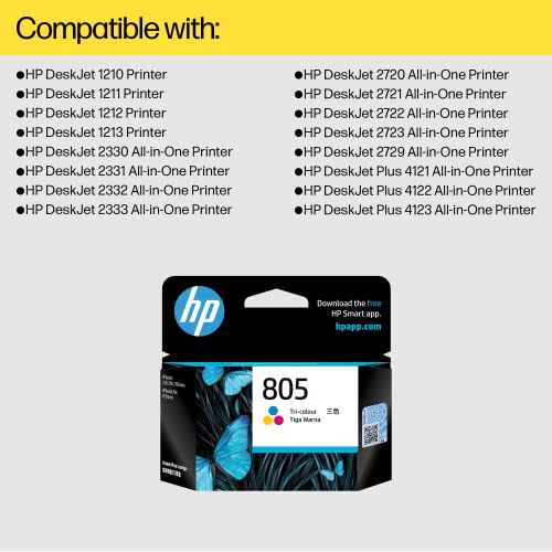 HP 805 Tri-Color Original Ink Cartridge
