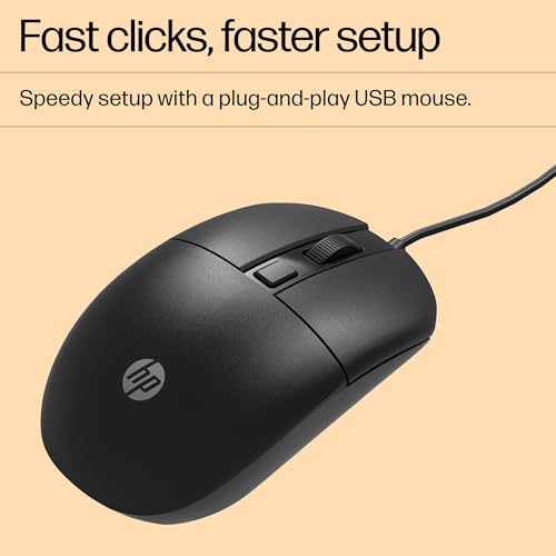 HP M070 Ergonomic Wired Mouse 1600 DPI with Adjustable DPI 1000-1200 3 Years Warranty ‎7J4G0AA