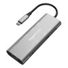 AmazonBasics Amazon Basics USB-C Hub Dock 9-in-1 Aluminium Type-C Adapter with 4K HDMI, Ethernet 1000mbps Windows USB-C Devices