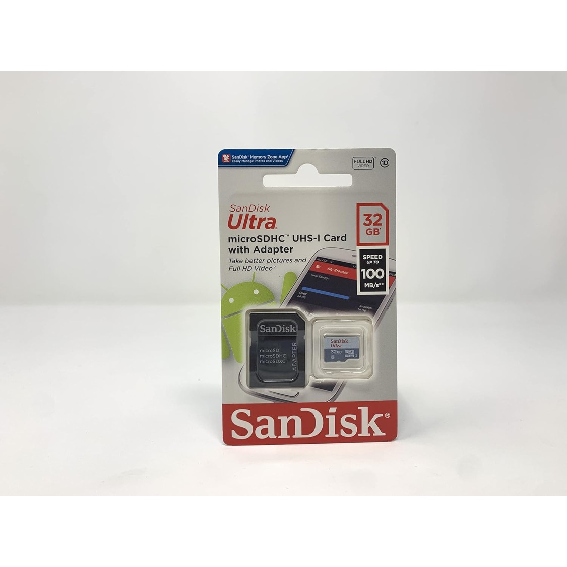 SanDisk Ultra MicroSDHC 32GB UHS-I Class 10 Memory Card with Adapter (Upto 80mbps Speed) SDSQUNC-032G-GN6MA