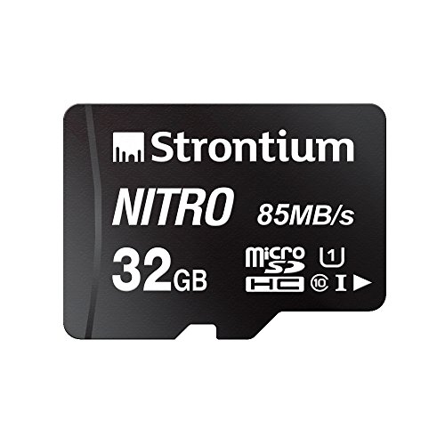 Strontium Nitro 32GB Micro SDHC Memory Card 85MB/s UHS-I U1 Class 10 High Speed (SRN32GTFU1QR) SRN32GTFU1R