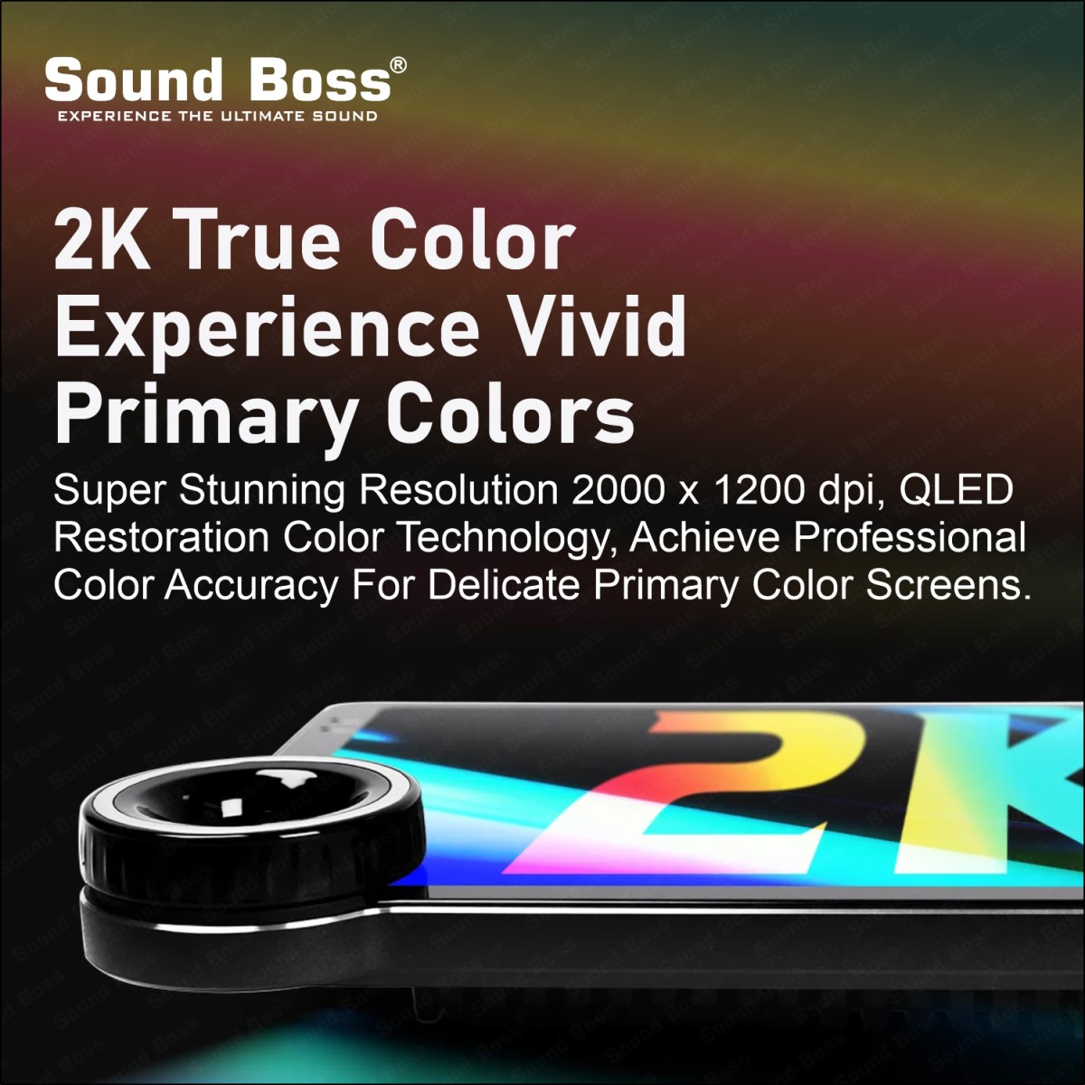 Sound Boss QLED 2K Diamond Series Androidify 4th Generation 10.1 Inch (2GB/32GB) Android Car Stereo (Double Din)