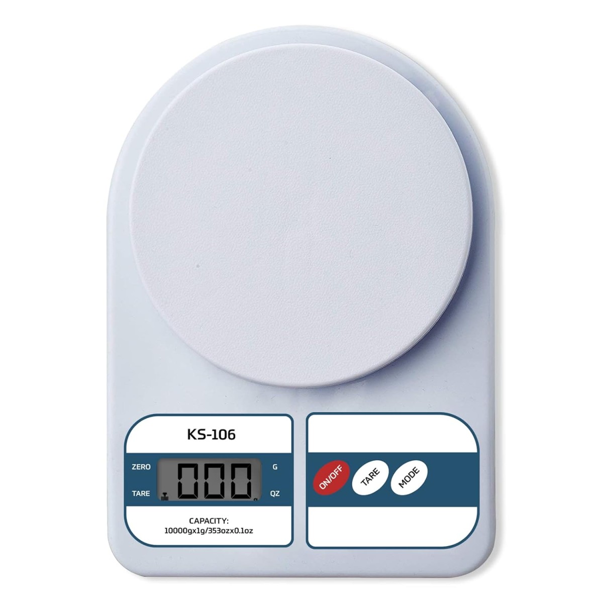 beatXP Kitchen Scale Multipurpose Portable Electronic Digital Weighing Scale | Weight Machine With Back Light LCD Display | White | 10 Kg
