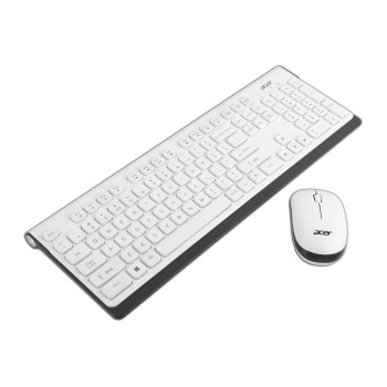 Acer Wireless Keyboard & Mouse Combo with Attractive Durable Design, 2.4GHz Nano Receiver (White/Grey) Acer Wireless Keyboard & Mouse Combo with Attractive Durable Design, 2.4GHz Nano Receiver (White/Grey)