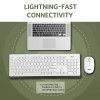 Acer Wireless Keyboard & Mouse Combo with Attractive Durable Design, 2.4GHz Nano Receiver (White/Grey) Acer Wireless Keyboard & Mouse Combo with Attractive Durable Design, 2.4GHz Nano Receiver (White/Grey)