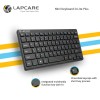 LAPCARE D-Lite Plus Wireless Keyboard with 2.4 Ghz & 10 M Bt Range &78 Keys, 8 Million Key Life, Minimalist Black
