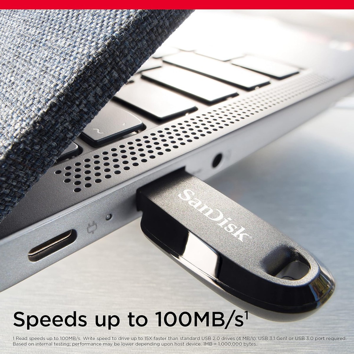 SanDisk Ultra Curve 64GB, USB 3.2, Flash Drive, 100MB/s R, Pendrive, Black (SDCZ550-064G-I35)