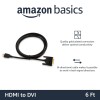 AmazonBasics HL-007347 HDMI Input to DVI Output (Not VGA) Adapter Cable, 6 Feet, Black