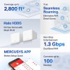Mercusys Halo H30G(2-pack) Mesh Router 2.4 GHz, 5 GHz 1300 Mbps Wifi Speed Dual Band Internal Antenna Ethernet (Cable Broadband) (White)